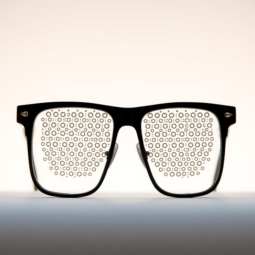 Ayur Read Pro okulary pokazujące wzór otworów