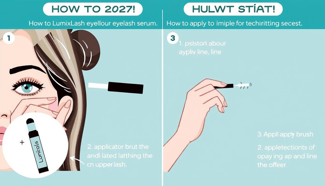 Instrukcja aplikacji serumu LumixLash krok po kroku