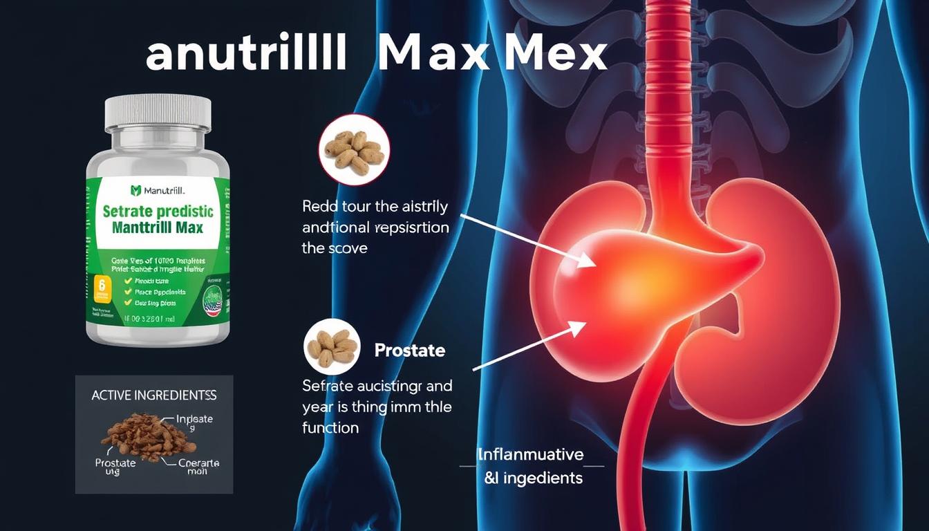 Schemat działania Manutrill Max na prostatę