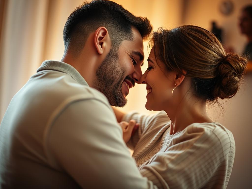 Para ciesząca się intymnym momentem