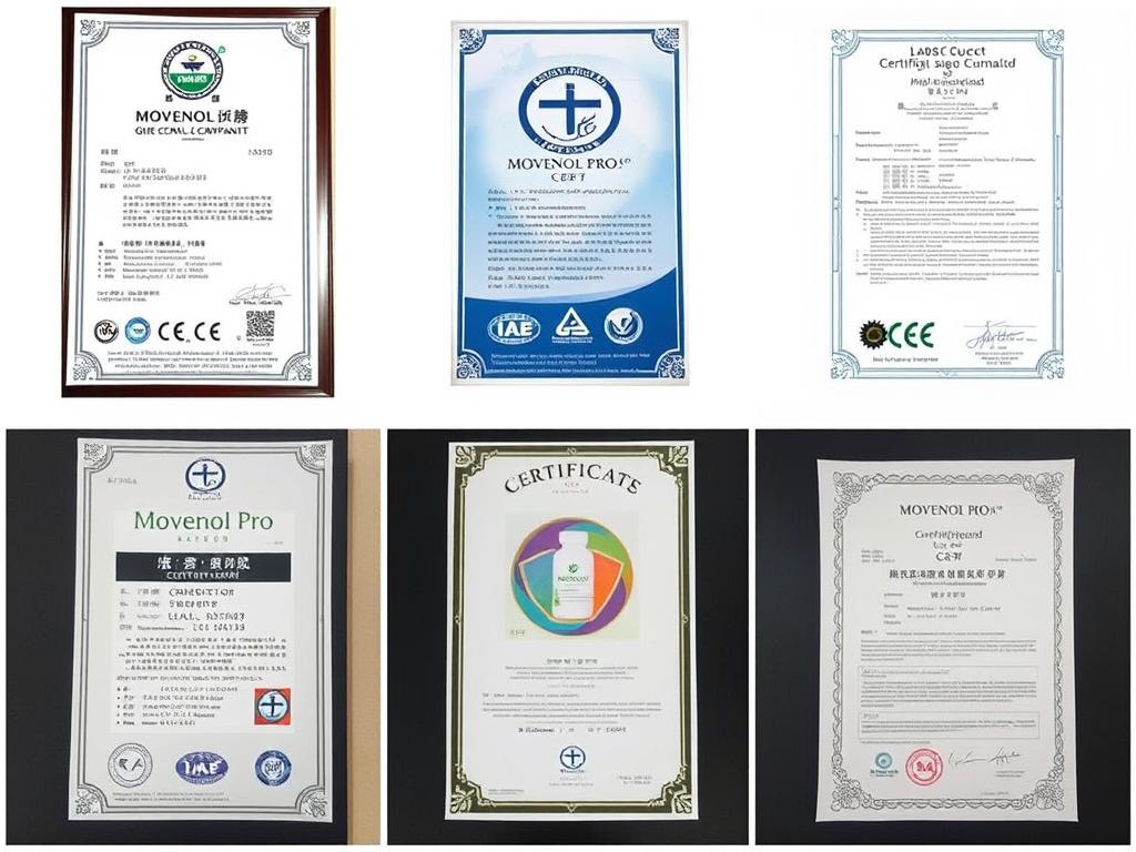 Certyfikaty jakości i bezpieczeństwa Movenol Pro