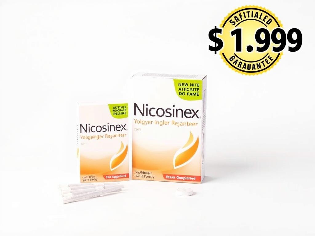 Opakowanie produktu Nicosinex z widoczną promocją cenową i gwarancją satysfakcji