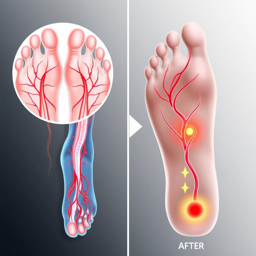Ilustracja poprawy krążenia krwi dzięki Plantillas Magnetic