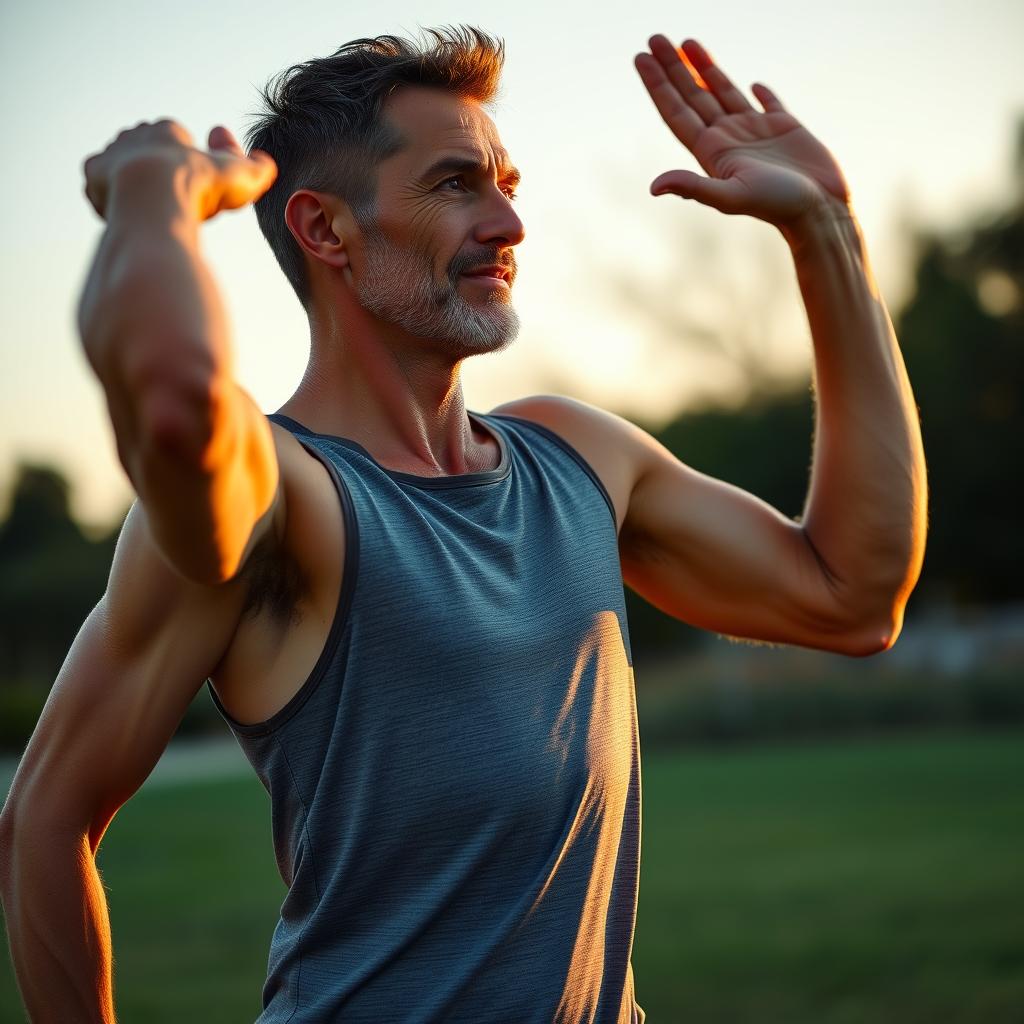 Man with increased energy and vitality from Vigor Max Nature